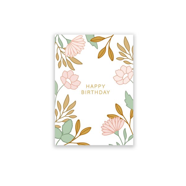 Postkarte Bloom "Happy Birthday"